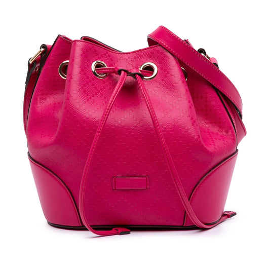 Gucci Diamante Leather Bright Bucket Bag