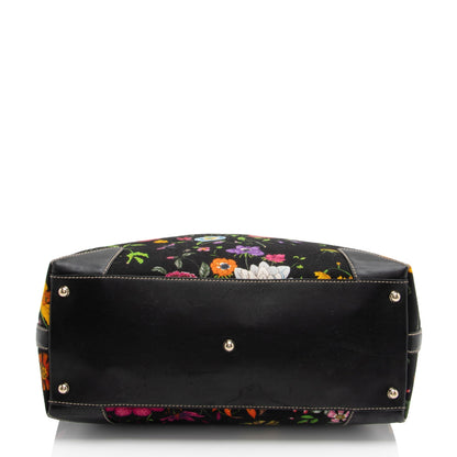Gucci Floral Canvas Creole Large Tote (SHF-aD7V3p)