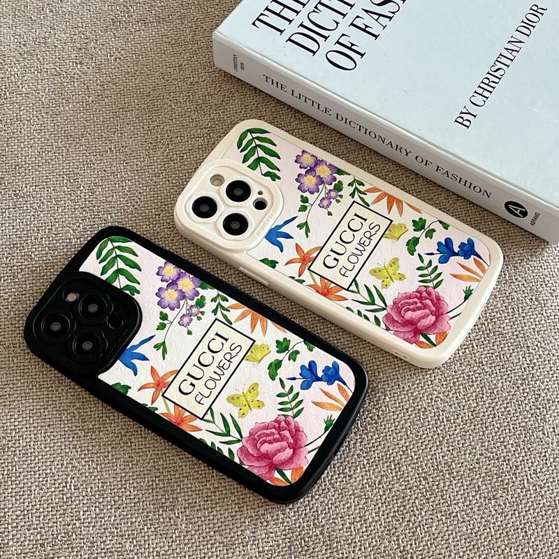 Gucci Flowers Phone Case for iPhone 11 12 13 14 15 Pro Max +