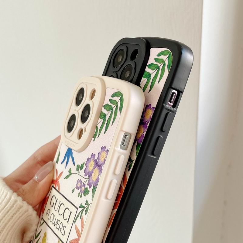 Gucci Flowers Phone Case for iPhone 11 12 13 14 15 Pro Max +