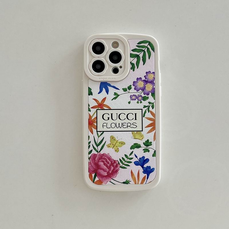 Gucci Flowers Phone Case for iPhone 11 12 13 14 15 Pro Max +