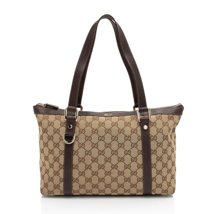 Gucci GG Canvas Abbey Medium Tote (SHF-3Yofcp)