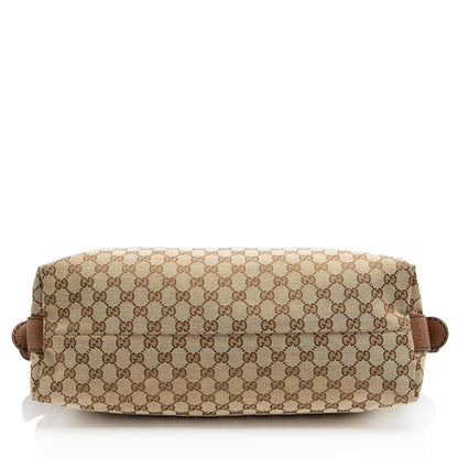 Gucci GG Canvas Bamboo Bar Medium Tote