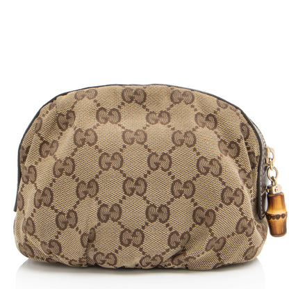 Gucci GG Canvas Bamboo Cosmetic Bag (SHF-h4kppf)
