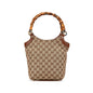 Gucci GG Canvas Bamboo Handbag