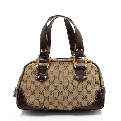 Gucci GG Canvas Bamboo Mini Satchel