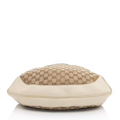 Gucci GG Canvas Bamboo Peggy Shoulder Bag (SHF-Ygbm96)