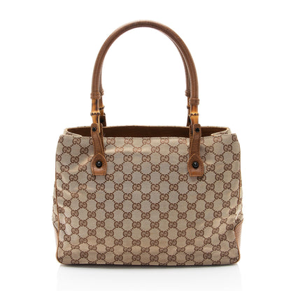 Gucci GG Canvas Bamboo Tote (SHF-CF73dz)