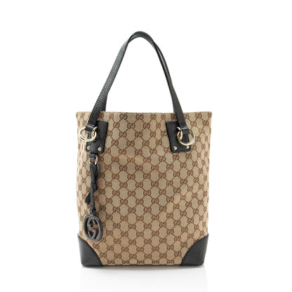 Gucci GG Canvas Charm Medium N/S Tote