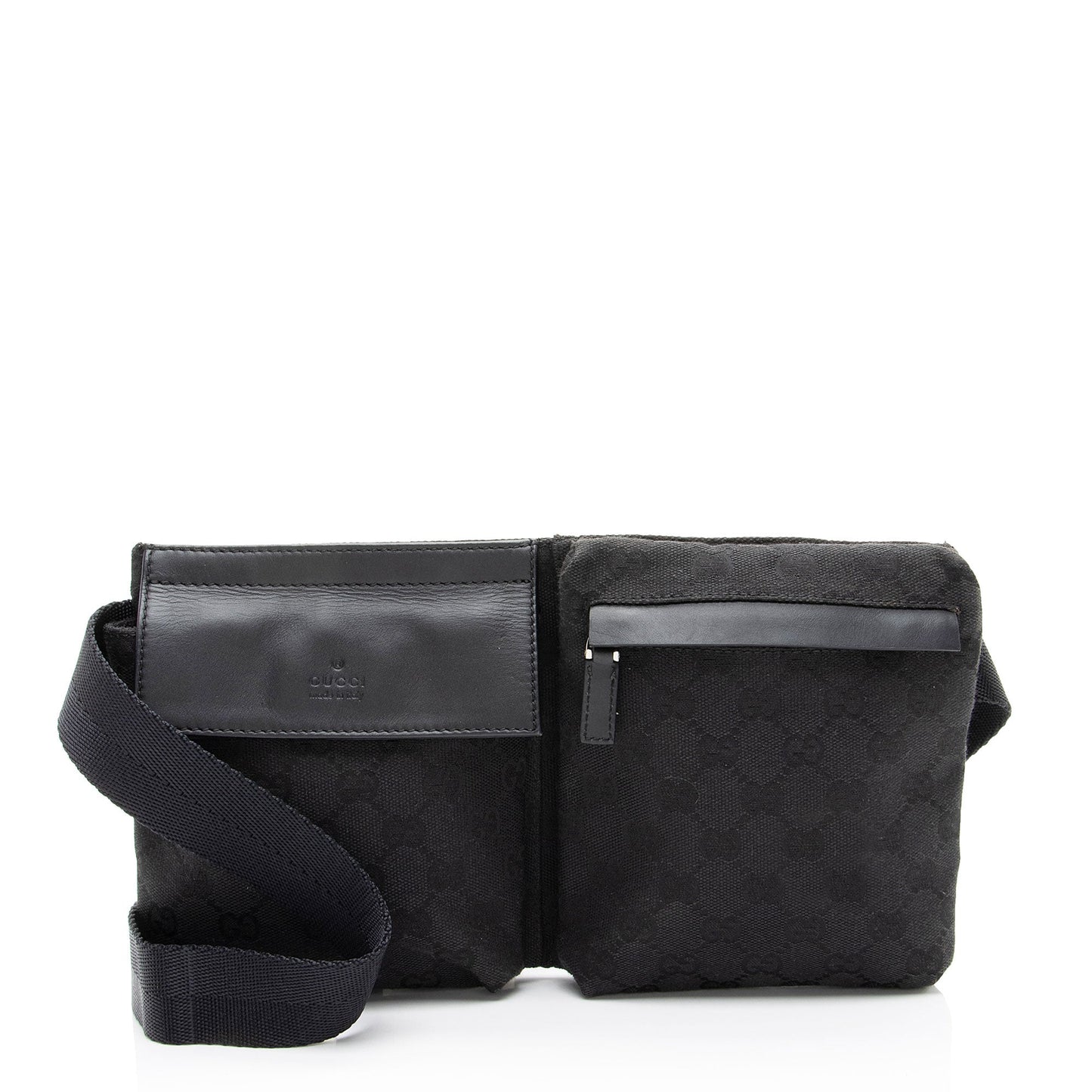 Gucci GG Canvas Double Pocket Belt Bag