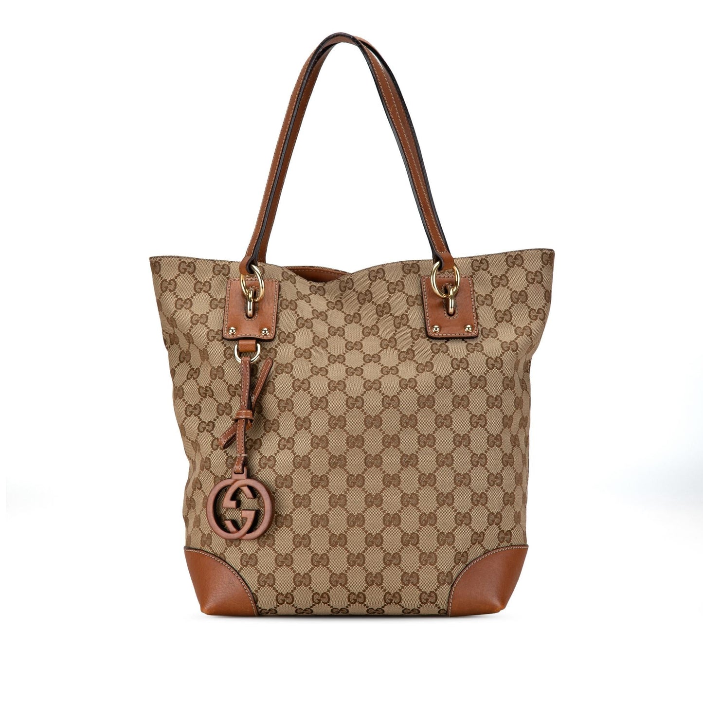Gucci GG Canvas GG Charm Tote (SHG-s2pq0g)