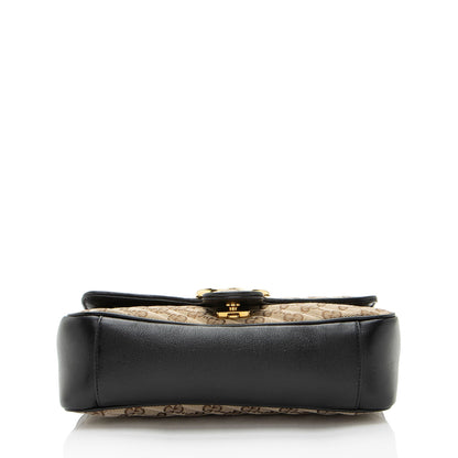 Gucci GG Canvas GG Marmont Small Flap Shoulder Bag (SHF-gUhUoV)