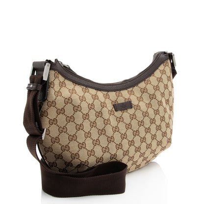 Gucci GG Canvas Half Moon Medium Messenger (SHF-wdpRGn)