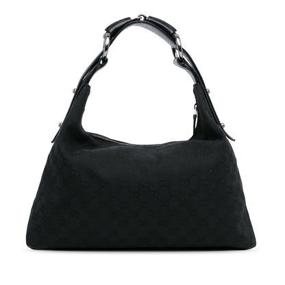 Gucci GG Canvas Horsebit Hobo (SHG-07dStE)