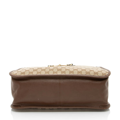 Gucci GG Canvas Leather Horsebit 1955 Tote