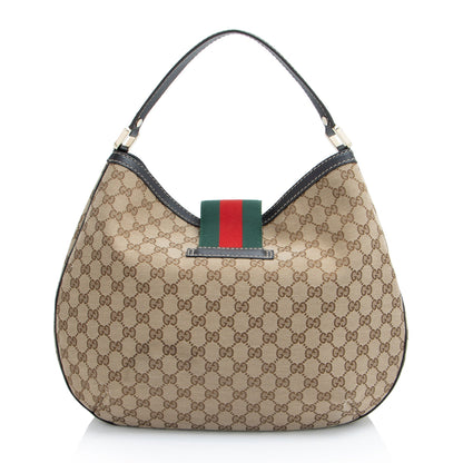 Gucci GG Canvas New Web Large Hobo (SHF-KEb6Ji)