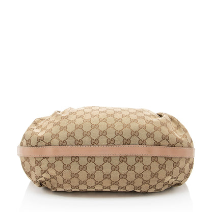 Gucci GG Canvas Studded Scarlett Medium Tote