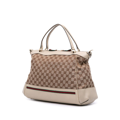 Gucci GG Canvas Web Mayfair Satchel