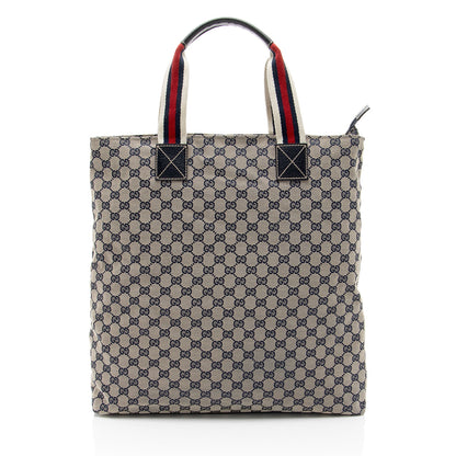 Gucci GG Canvas Web N/S Large Tote