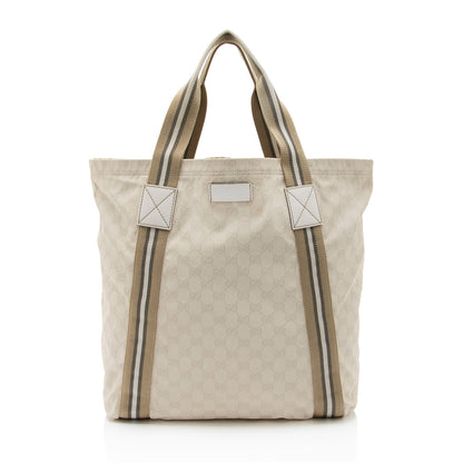 Gucci GG Canvas Web Tote (SHF-BIJnRj)