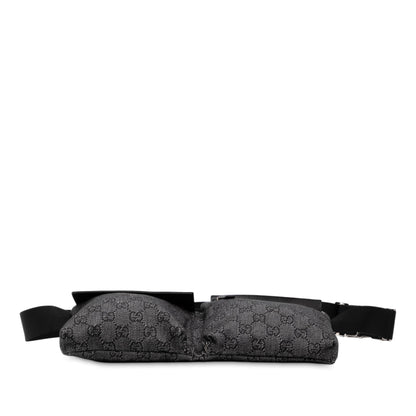 Gucci GG Denim Double Pocket Belt Bag