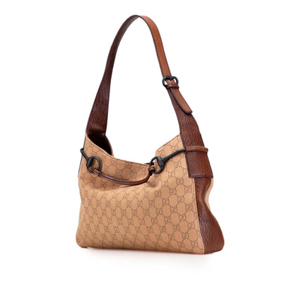 Gucci GG Denim Horsebit Shoulder Bag