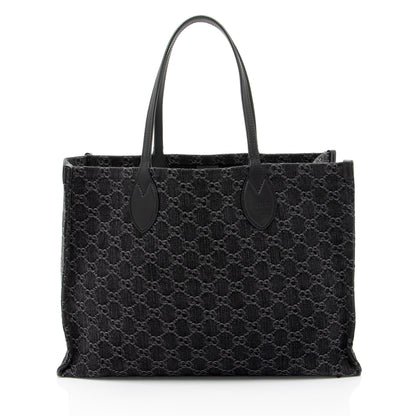 Gucci GG Denim Ophidia Large Tote