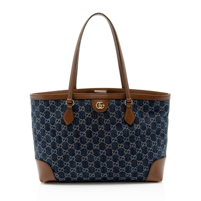 Gucci GG Denim Ophidia Medium Tote (SHF-YdRSNY)