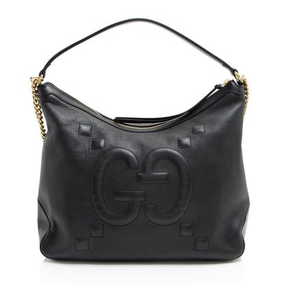 Gucci Jumbo GG Embossed Calfskin Apollo Large Shoulder Bag