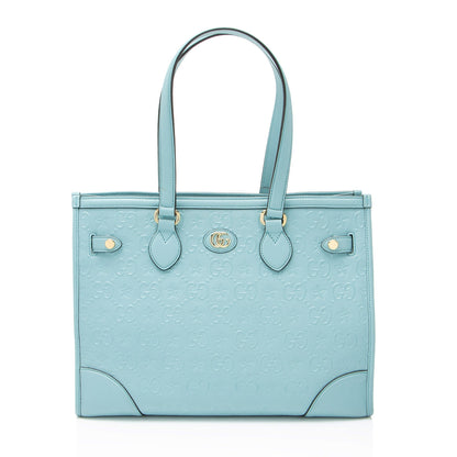 Gucci GG Leather Star Medium Tote