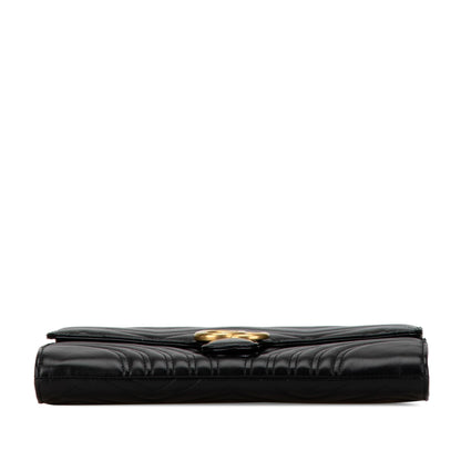 Gucci GG Marmont Matelasse Flap Leather Clutch (SHG-WIIc7g)