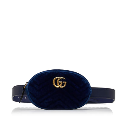Gucci GG Marmont Matelasse Velvet Belt Bag (SHG-xCsPvM)