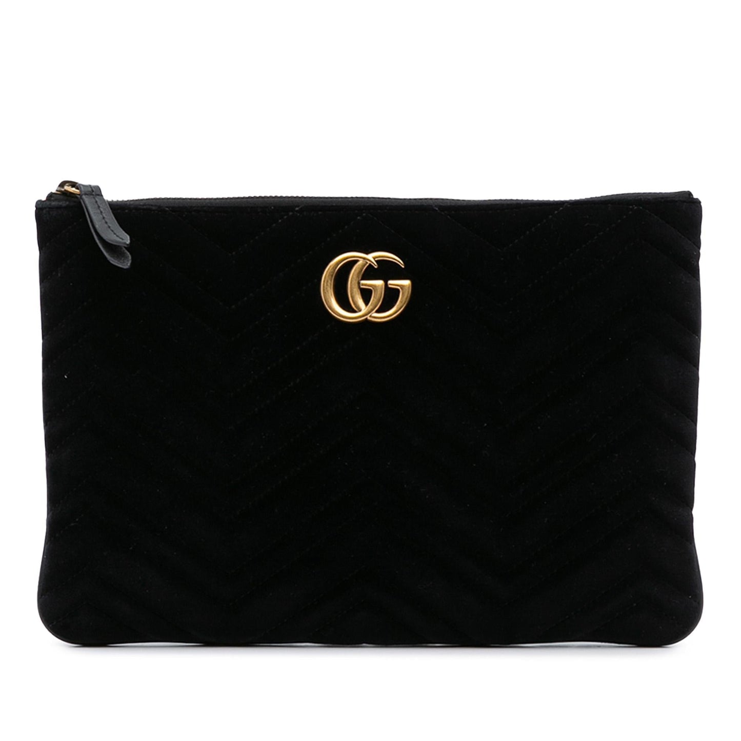 Gucci GG Marmont Matelasse Velvet Clutch