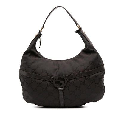 Gucci GG Nylon Reins Hobo Bag