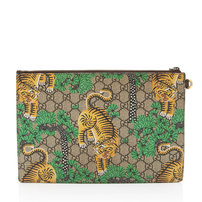 Gucci GG Supreme Bengal Tiger Zip Pouch