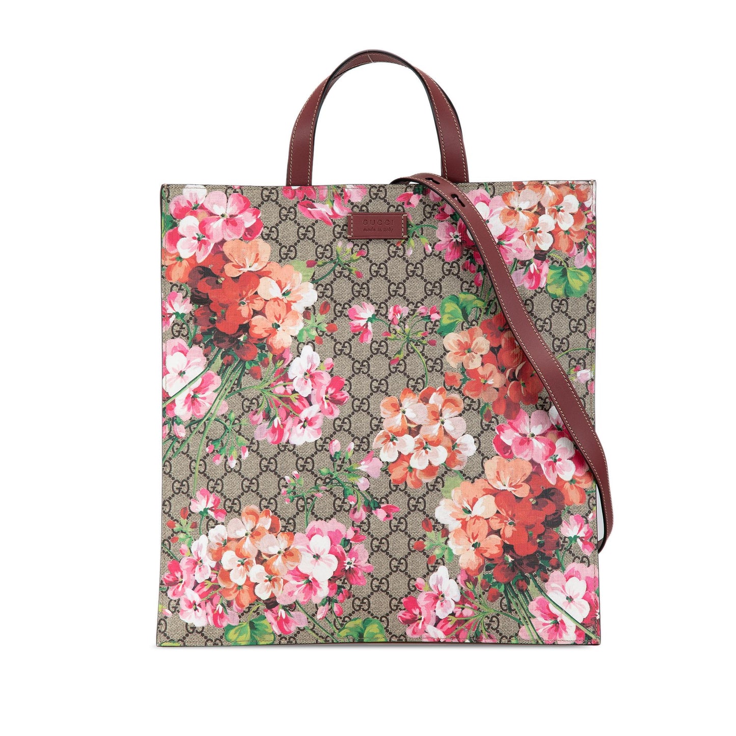Gucci GG Supreme Blooms Convertible Soft Tote (SHG-Tslgb7)