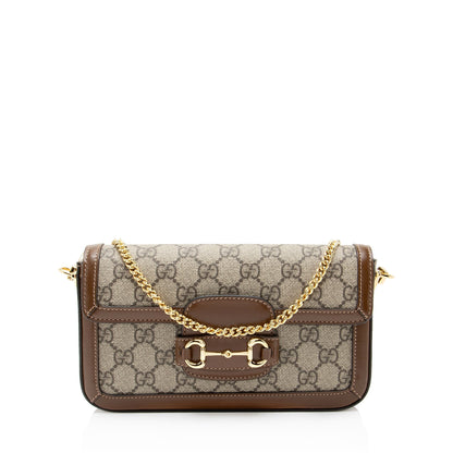 Gucci GG Supreme Chain Horsebit 1955 Small Shoulder Bag