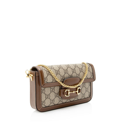 Gucci GG Supreme Chain Horsebit 1955 Small Shoulder Bag