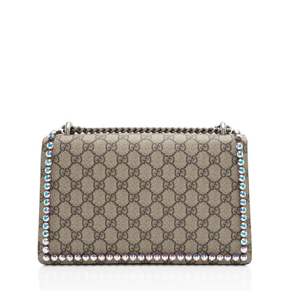 Gucci GG Supreme Crystal Studded Dionysus Medium Shoulder Bag