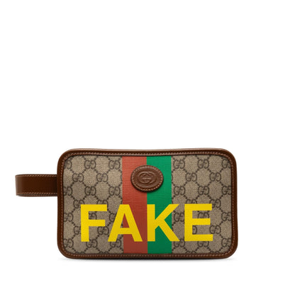 Gucci GG Supreme Fake/Not Cosmetic Pouch (SHG-01e )