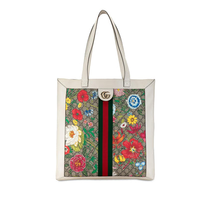 Gucci GG Supreme Flora Ophidia Tote (SHG-bd4pGS)