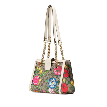 Gucci GG Supreme Flora Padlock Shoulder Bag