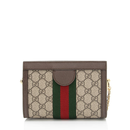 Gucci GG Supreme Ophidia Mini Chain Shoulder Bag (SHF-SgHmHl)