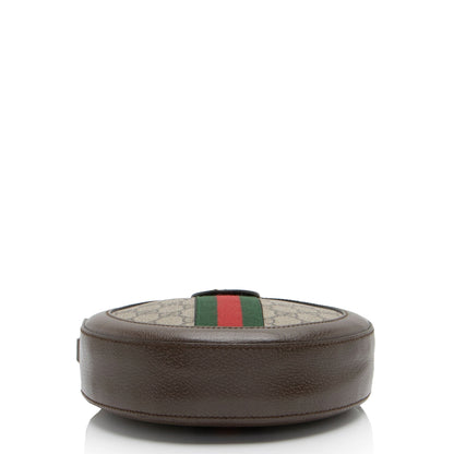 Gucci GG Supreme Ophidia Round Mini Shoulder Bag (SHF-F3cSgu)