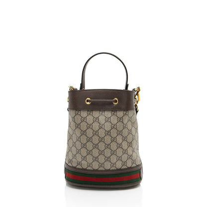 Gucci GG Supreme Ophidia Small Bucket Bag (SHF-3tXUhd)
