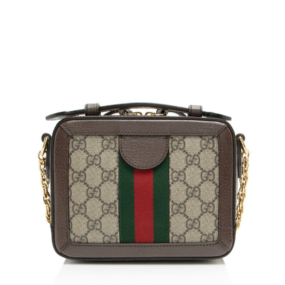 Gucci GG Supreme Ophidia Top Handle Mini Chain Shoulder Bag