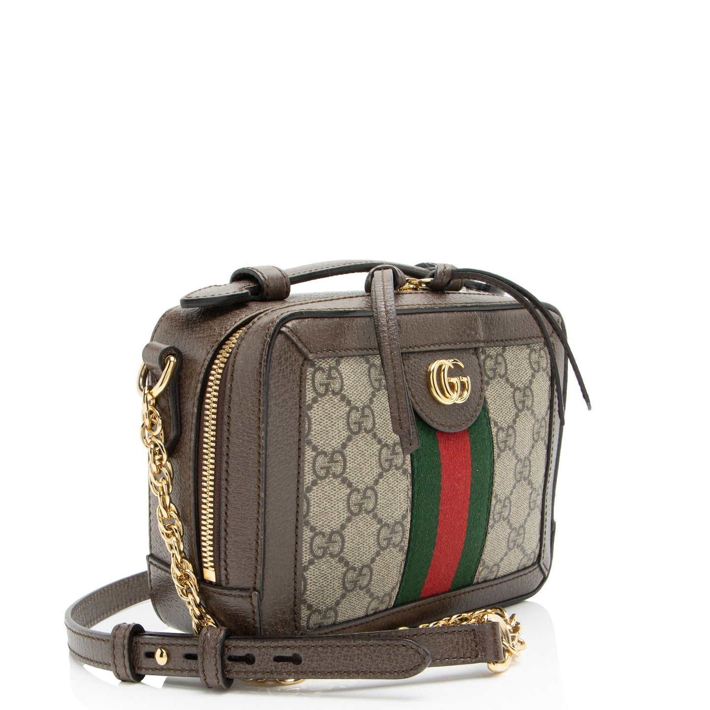 Gucci GG Supreme Ophidia Top Handle Mini Chain Shoulder Bag