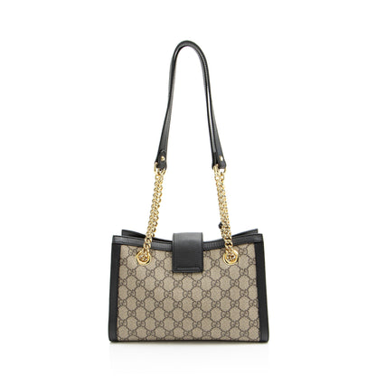 Gucci GG Supreme Padlock Chain Small Shoulder Bag