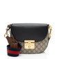 Gucci GG Supreme Padlock Saddle Medium Shoulder Bag