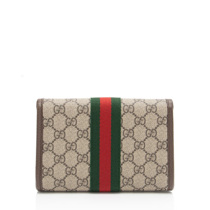 Gucci GG Supreme Rajah Slim Mini Flap Bag (SHF-mFDQig)
